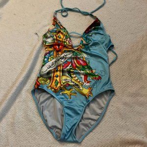 COPY - RARE Ed Hardy one piece bathing suit size medium